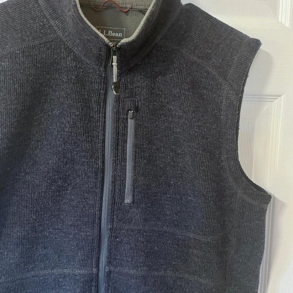 Men's L.L. Bean Classic Sweater Vest, Medium, Navy - Picture 2 of 4